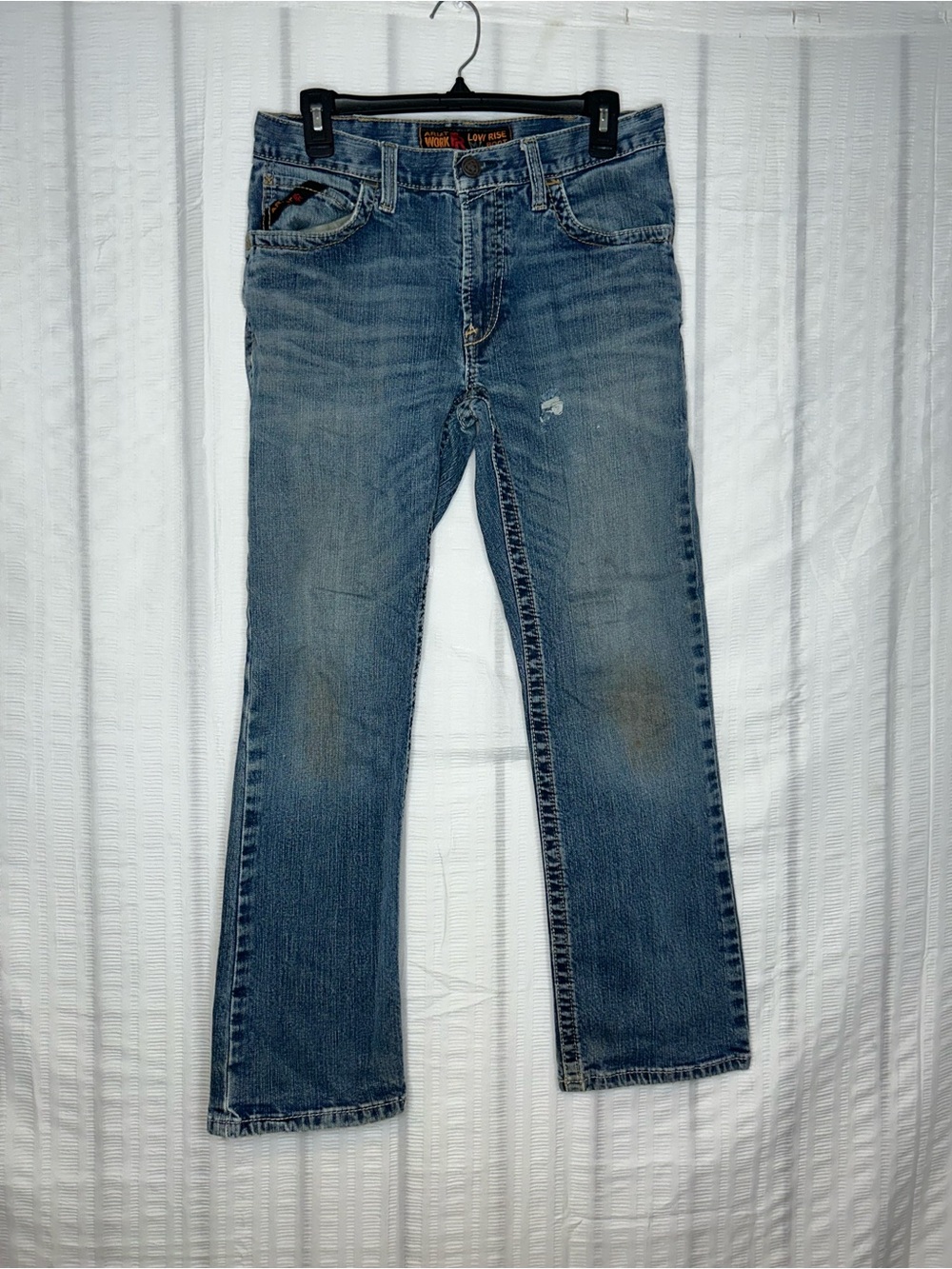 Ariat Work FR M4 Low Rise Boot Cut Jeans Mens 30x30 Blue Flame Resistant Denim